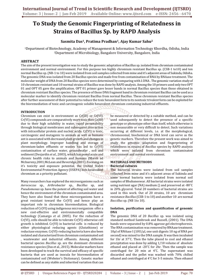 international journal of trend in scientific