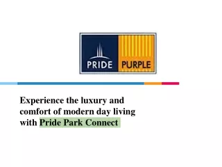 Experience the luxury and comfort of modern day living with Pride Park Connect