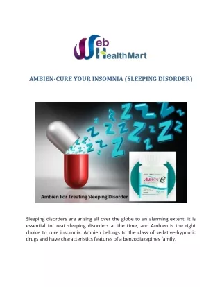 Ambien - Cure Your Insomnia (Sleeping Disorder)