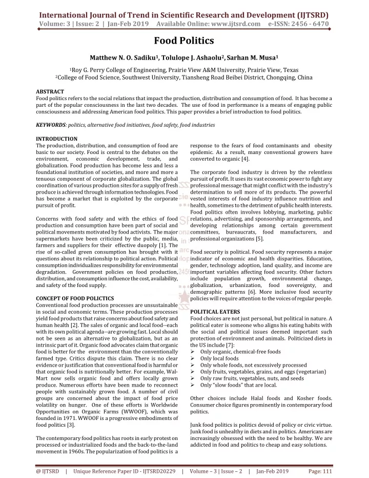 international journal of trend in scientific