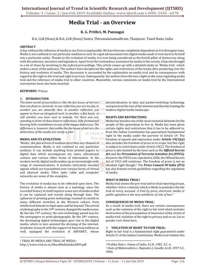 international journal of trend in scientific