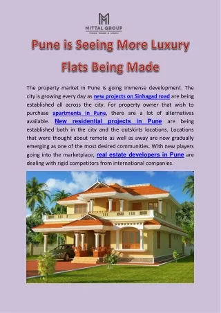 Pune is Seeing More Luxury Flats Being Made