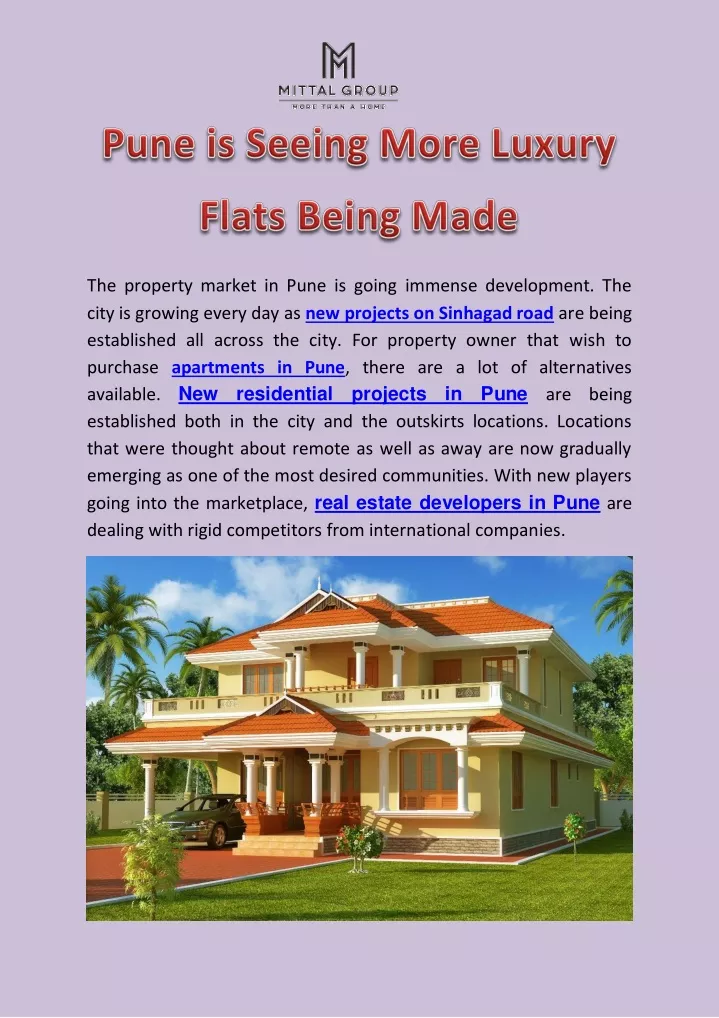 the property market in pune is going immense