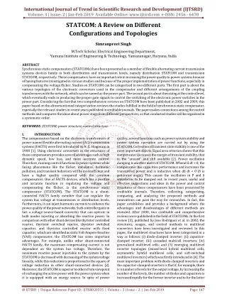 STATCOM A Review on Different Configurations and Topologies