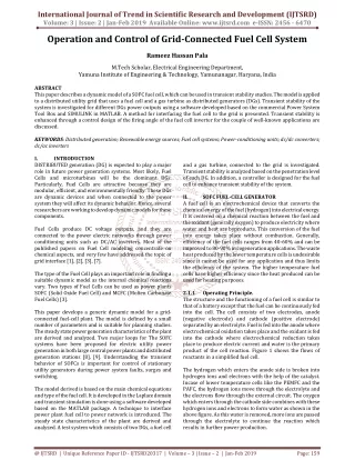 Operation and Control of Grid Connected Fuel Cell System