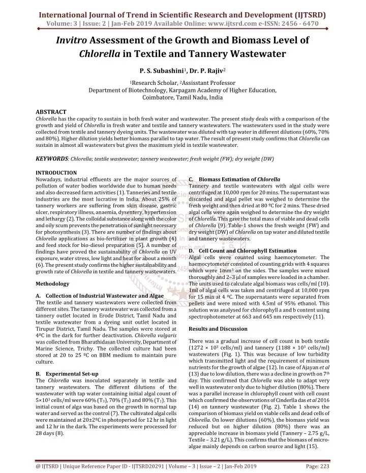 international journal of trend in scientific