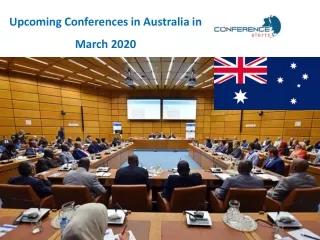 Upcoming Conferences in Australia in March 2020