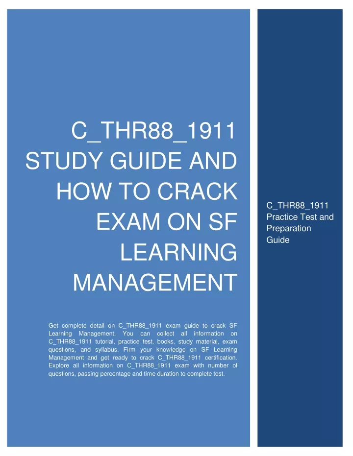 c thr88 1911 study guide and how to crack exam