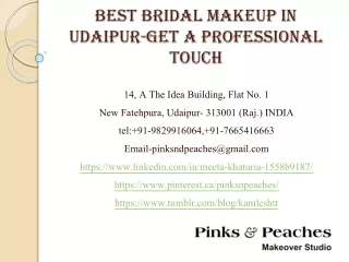 Best Bridal Makeup in Udaipur-Get a Professional Touch