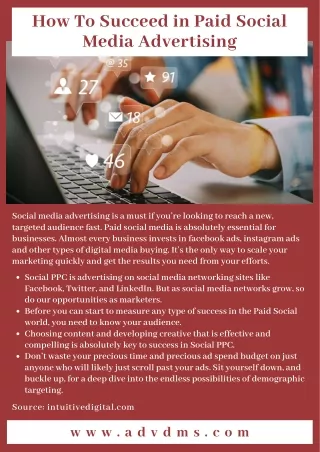 How To Succeed in Paid Social Media Advertising