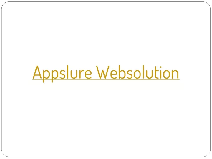 appslure websolution