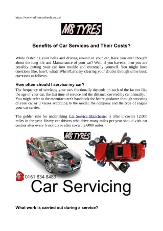 Benefits of car services and their costs