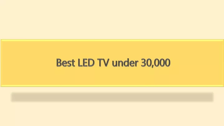 best led tv under 30 000