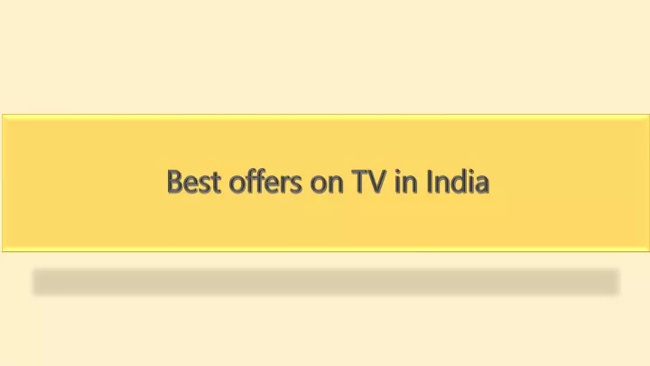 best offers on tv in india