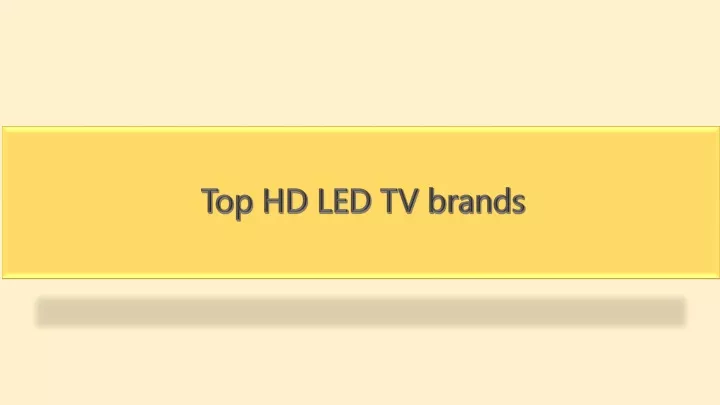 top hd led tv brands