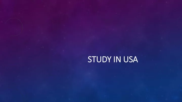study in usa