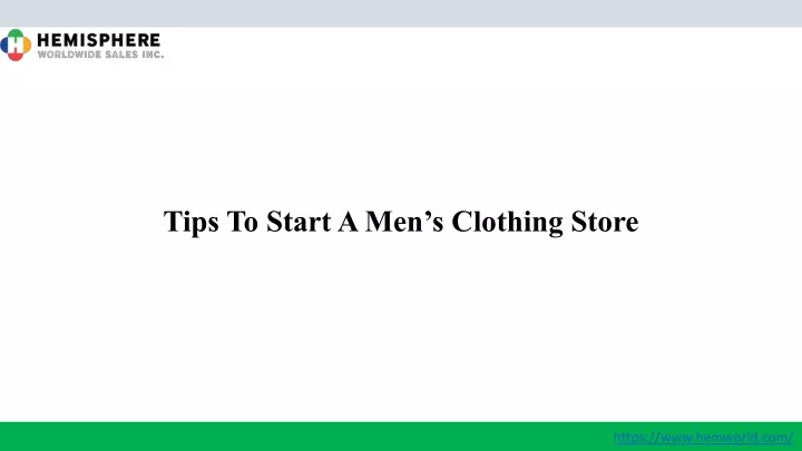 tips to start a men s clothing store