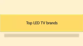 Top LED TV brands