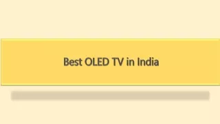 Best OLED TV in India