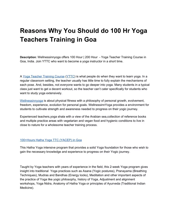 reasons why you should do 100 hr yoga teachers