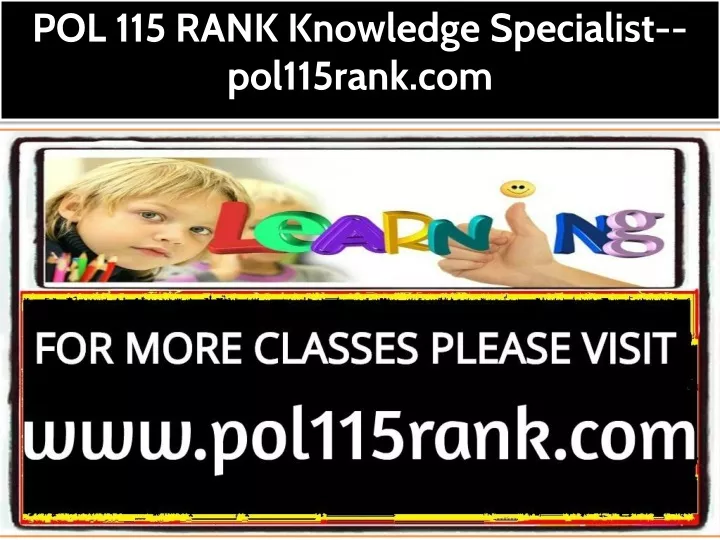 pol 115 rank knowledge specialist pol115rank com