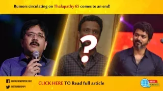 Rumors circulating on Thalapathy 65 comes to an end! Official Clarification