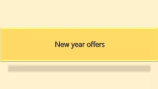 New year offers