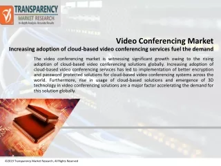 Video Conferencing Market: Structure and Overview of Key Industry