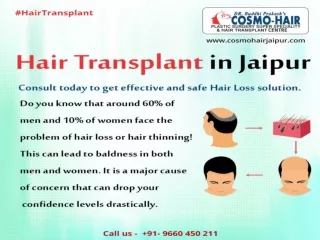 Dr. Buddhi Prakash Sharma: Best hair transplant surgeon in Jaipur at CosmoHair clinic.