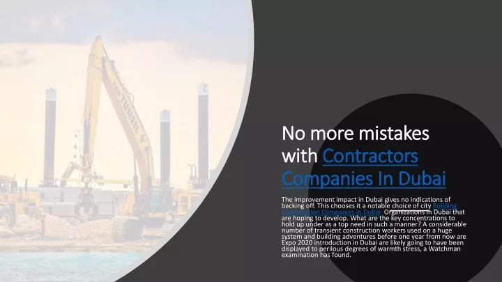 no more mistakes with contractors companies in dubai