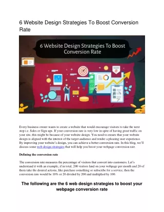 Website Design Strategies To Boost Conversion Rate
