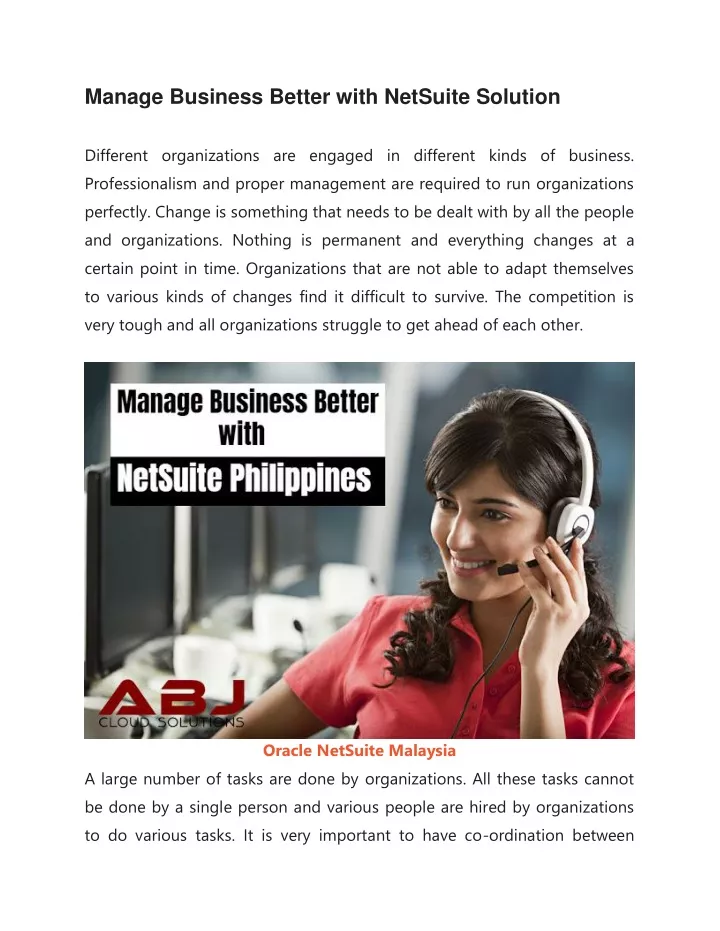 manage business better with netsuite solution