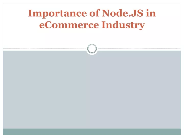 importance of node js in ecommerce industry