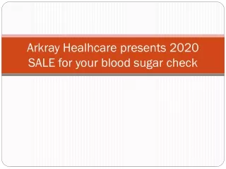 Buy online Blood Glucose Monitoring Kit from Arkray heallthcare