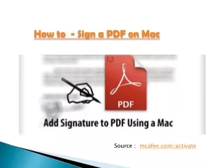 How to Sign a PDF on Mac - mcafee.com/activate