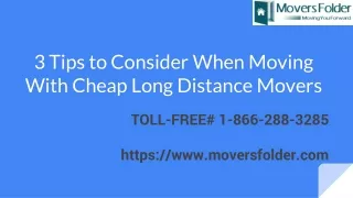 3 Moving Tips to Consider With Cheap Long Distance Movers