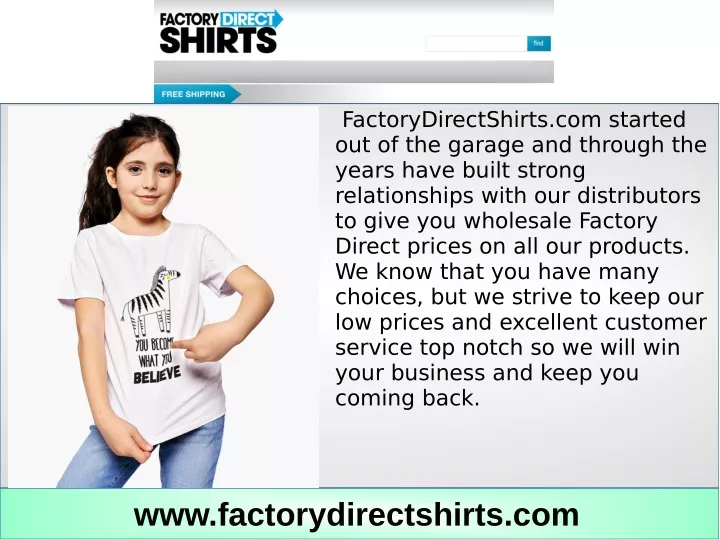 factorydirectshirts com started out of the garage