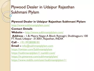 Plywood Dealer in Udaipur Rajasthan Sukhmani Plylam