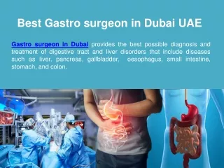 Best Gastro surgeon in Dubai UAE