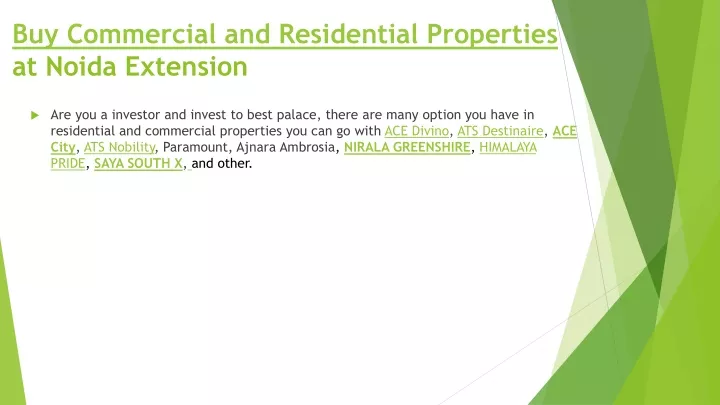 buy commercial and residential properties at noida extension