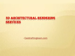 Architectural/Mechanical animation services