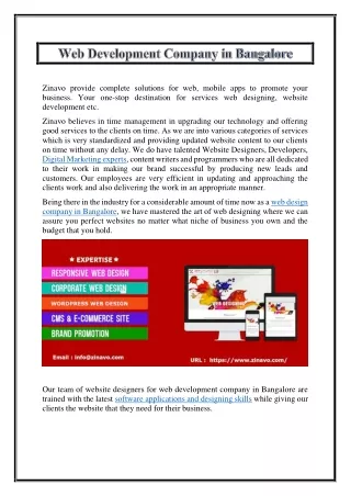 zinavo provide complete solutions for web mobile