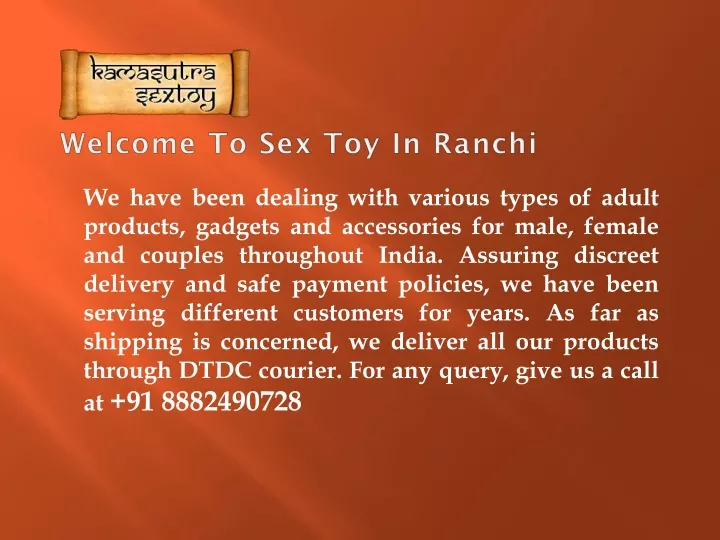 w elcome t o sex toy in ranchi