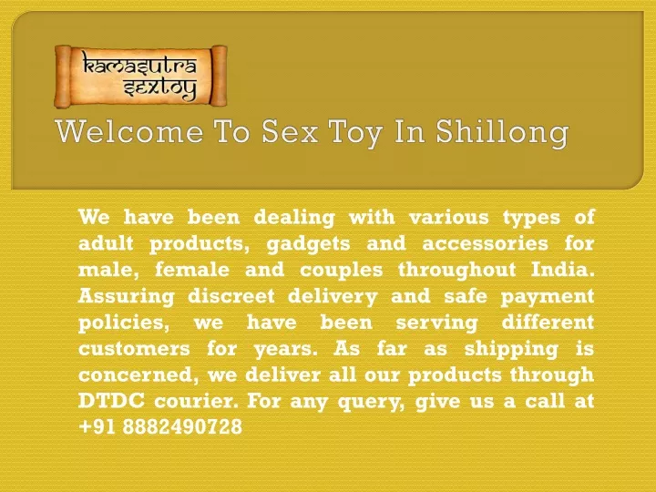 w elcome t o sex toy in shillong