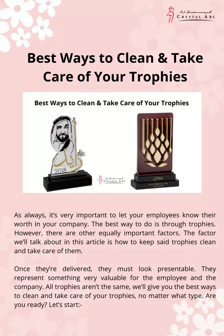 best ways to clean take care of your trophies