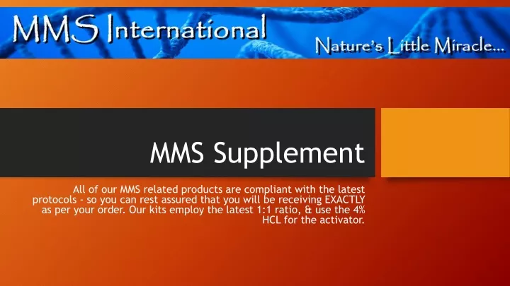 mms supplement