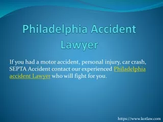Philadelphia Accident Lawyer