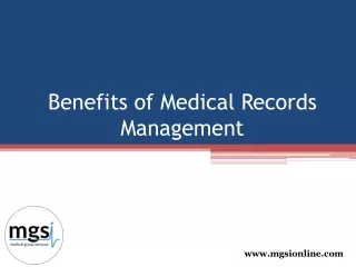 Benefits of Medical Records Management