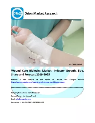 Wound Care Biologics Market: Industry Growth, Size, Share and Forecast 2019-2025