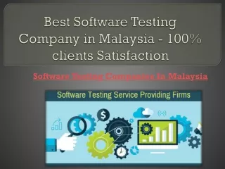 Best Software Testing Company